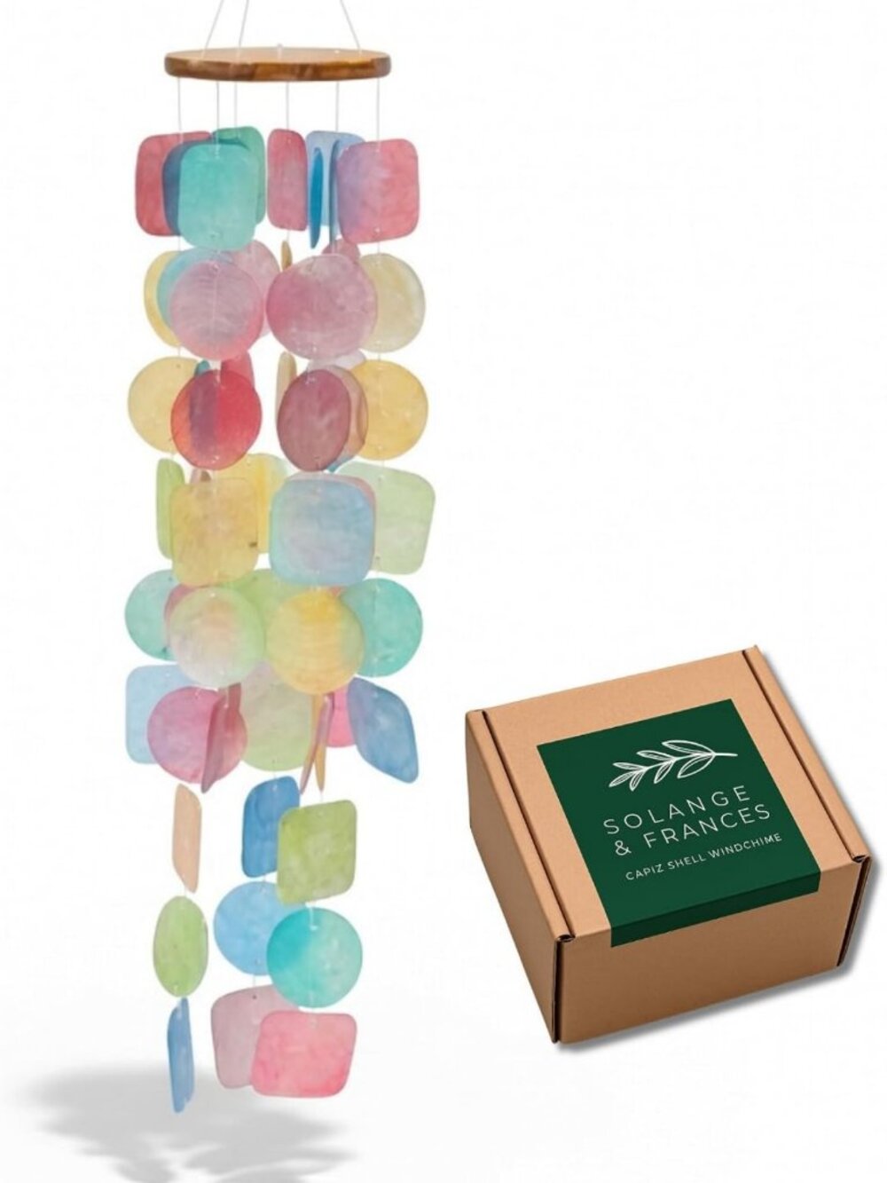 Colorful Handcrafted Wind Chimes for Outdoor Decor | Capiz Shells | Unique Gifts